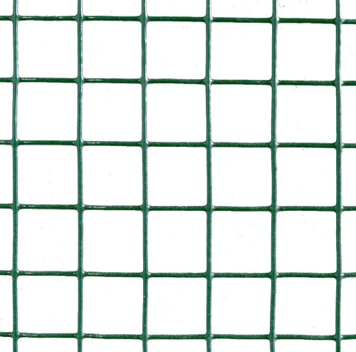 Detail poplastovaného voliérového pletiva (Zn + PVC)
